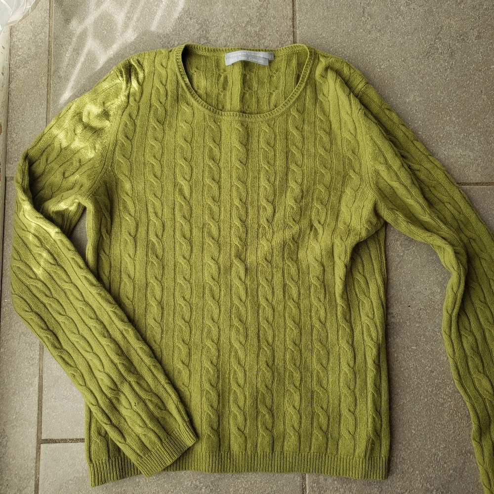 Color works cashmere sweater S